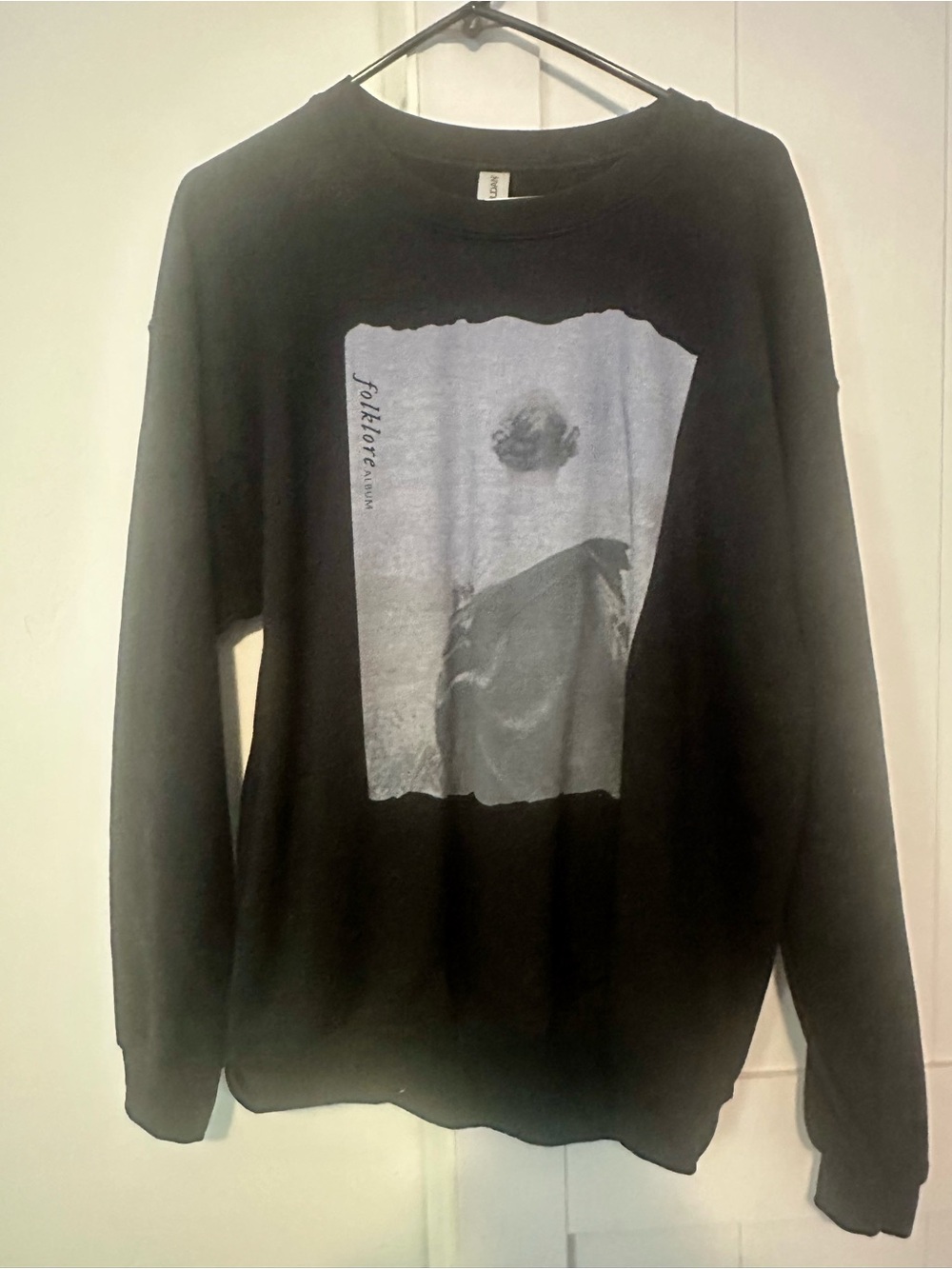 Folklore Inspired Oversized Black Graphic Sweatshirt Indie Swiftie Aesthetic